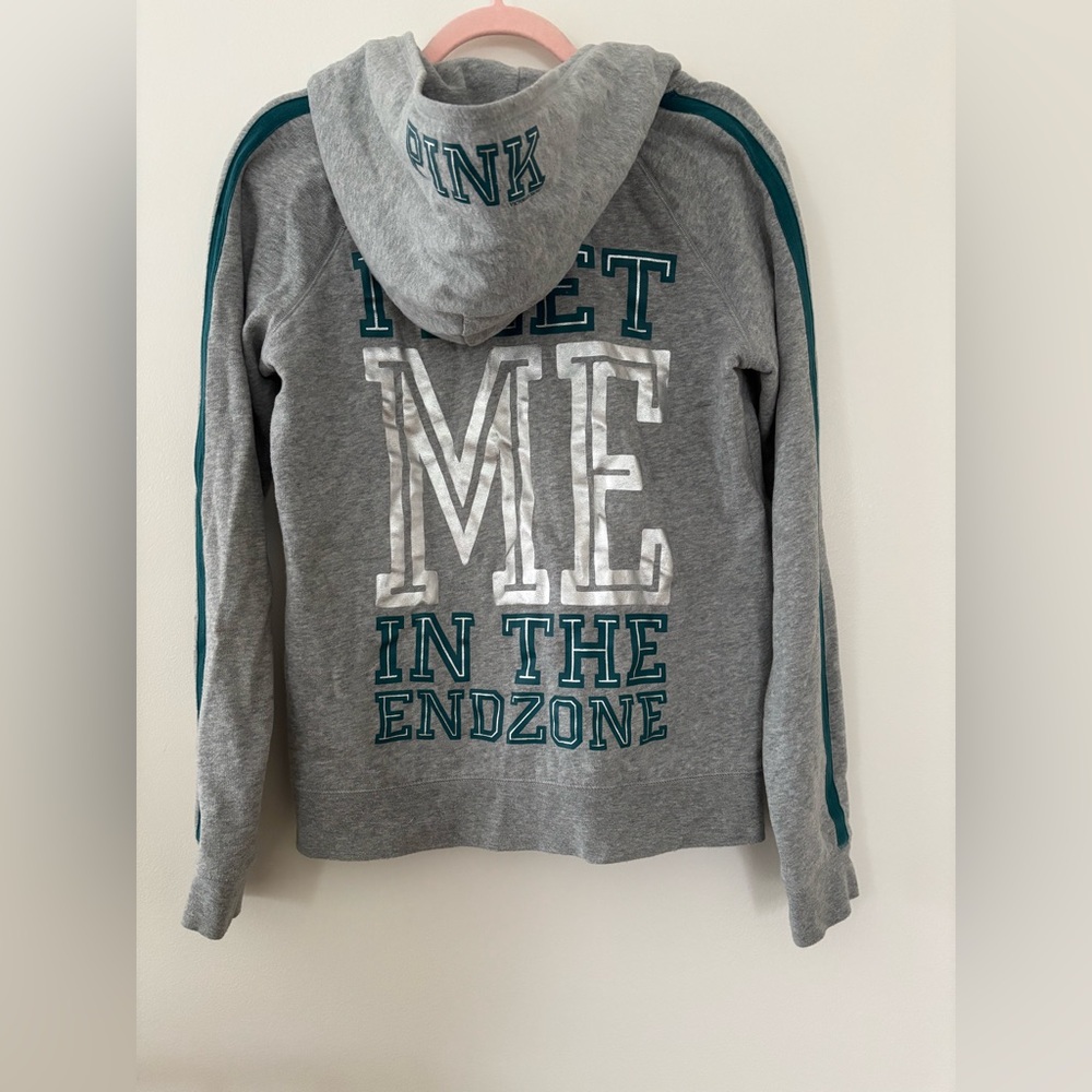 Philadelphia Eagles Pink Victoria’s Secret Hoodie Sweatshirt Medium 2011 V-Neck